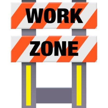 VESTIL Folding Safety Barricade, Orange, Work Zone FSB-3832-OR-036